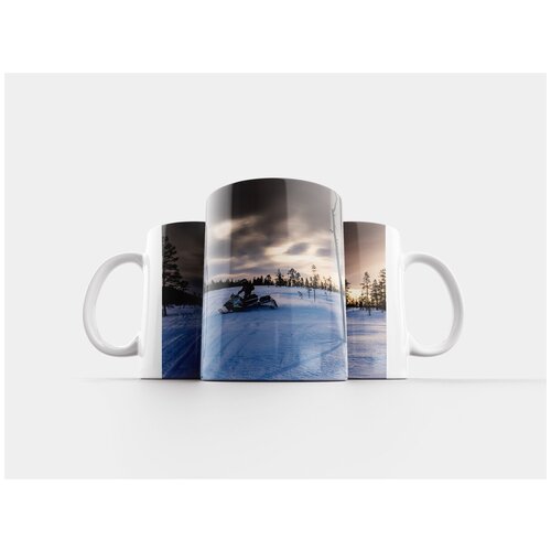 фото Кружка "лапландия, полярная зима, снегоход" 320 мл lotsprints