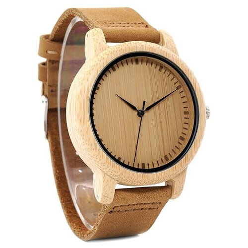 фото Стильные мужские наручные кварцевые часы из натурального дерева в подарочной упаковке bobo bird