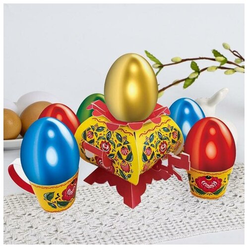 --- Пасхальный набор для украшения яиц «В гостях у бабушки. Городецкая»