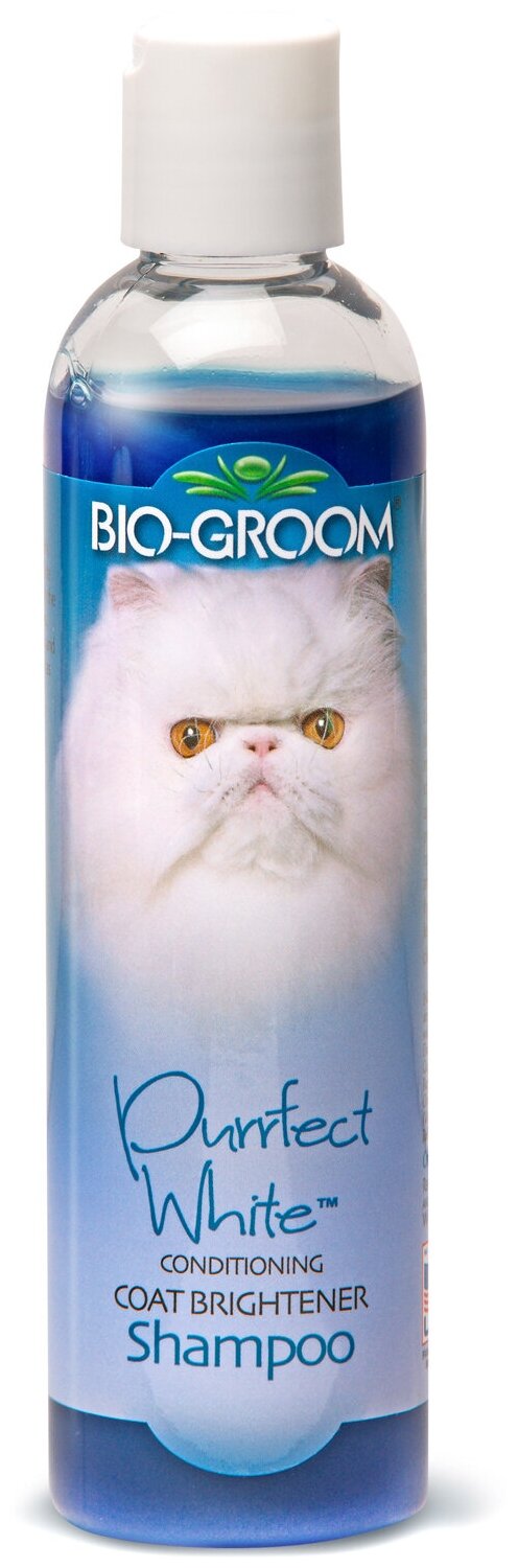 Шампунь Bio-Groom Purrfect White кондиционирующий для кошек белого и светлых окрасов , 237 мл