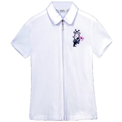 Школьная блуза Deloras, размер 134, белый школьная блуза deloras размер 134 белый