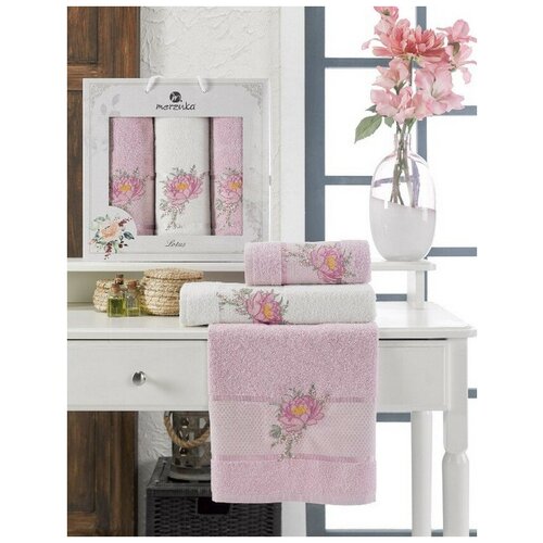 фото Oran merzuka полотенце lotus цвет: сиреневый (50х90 см - 2 шт,70х140 см) br41094