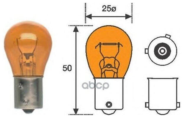 Лампа Накаливания Py21w 12v MAGNETI MARELLI арт. 008507100000