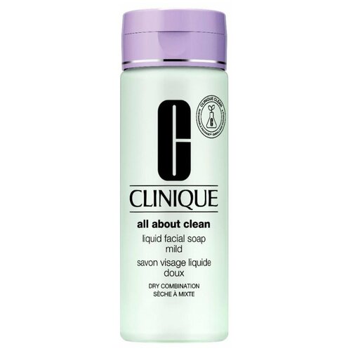 Мыло Clinique Liquid Facial Soap Для сухой и комбинированной кожи 200 мл 200мл жидкое мыло для лица glycopure face soap 250мл