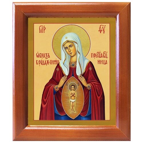 Икона Божией Матери Помощница в родах, рамка 12,5*14,5 см икона божией матери помощница в родах широкая рамка 14 5 16 5 см