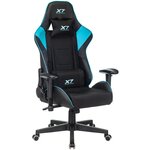 Кресло игровое A4Tech X7 GG-1100 черный/голубой текстиль/эко.кожа крестовина пластик - изображение