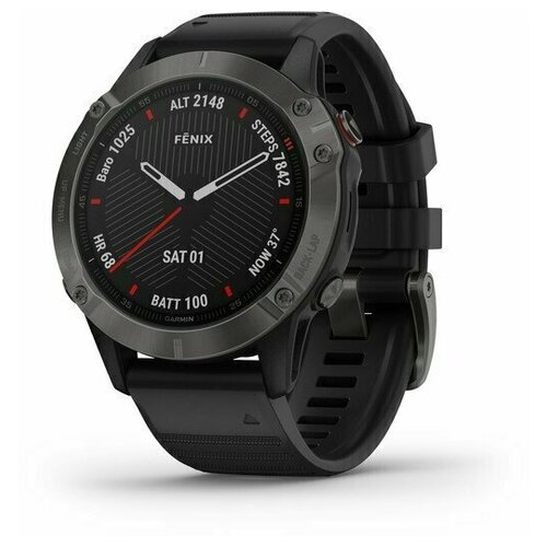 Garmin fenix 6 sapphire серый с черным ремешком 5599000₽