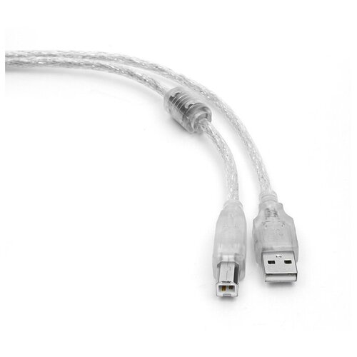 Аксессуар Gembird Cablexpert Pro USB 2.0 AM/BM 3m Transparent CCF-USB2-AMBM-TR-10 кабель cablexpert usb a usb b ccf usb2 ambm 10 3 м черный