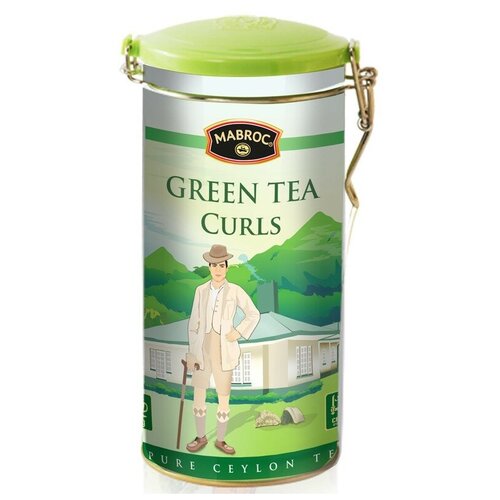 Чай зелёный ТМ "Маброк" - Зеленые кольца, банка с клипсой, 200 гр.