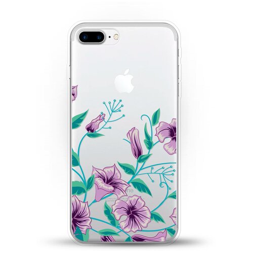 фото Силиконовый чехол фиолетовые цветы на apple iphone 8 plus andy & paul
