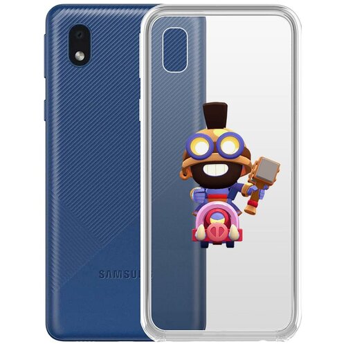 фото Чехол-накладка clear case brawl stars-карл всадник на кабане для samsung galaxy a01 core (a013) krutoff group