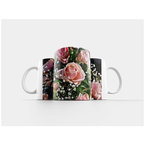 фото Кружка "роза, букет из роз, букет цветов" 320 мл lotsprints