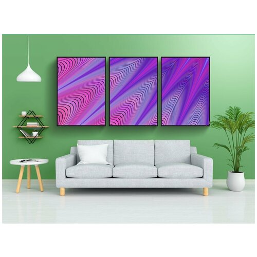 фото Набор модулных постеров для интерьера "фиолетовый, звезда, солнце" 60x90 см. в тубусе, без рамки lotsprints