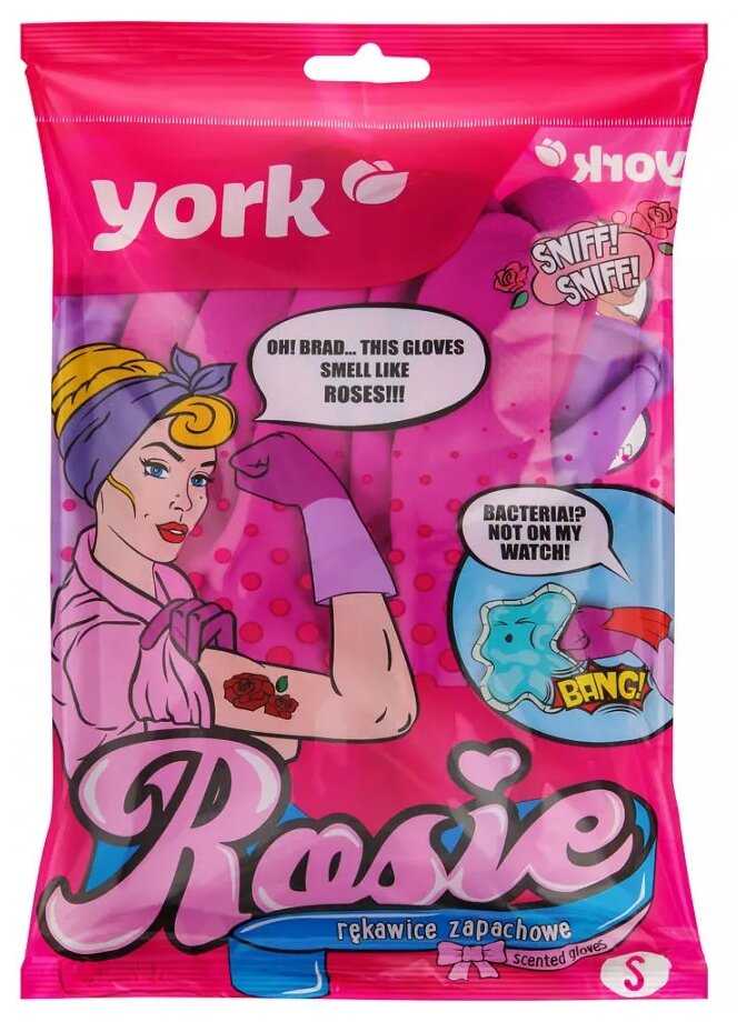 Перчатки York Rosie резиновые