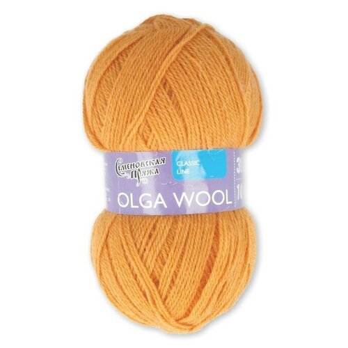 фото Набор пряжи семёновская пряжа olga wool, 10*100 г, 392 м, 0154 абрикос семеновская пряжа