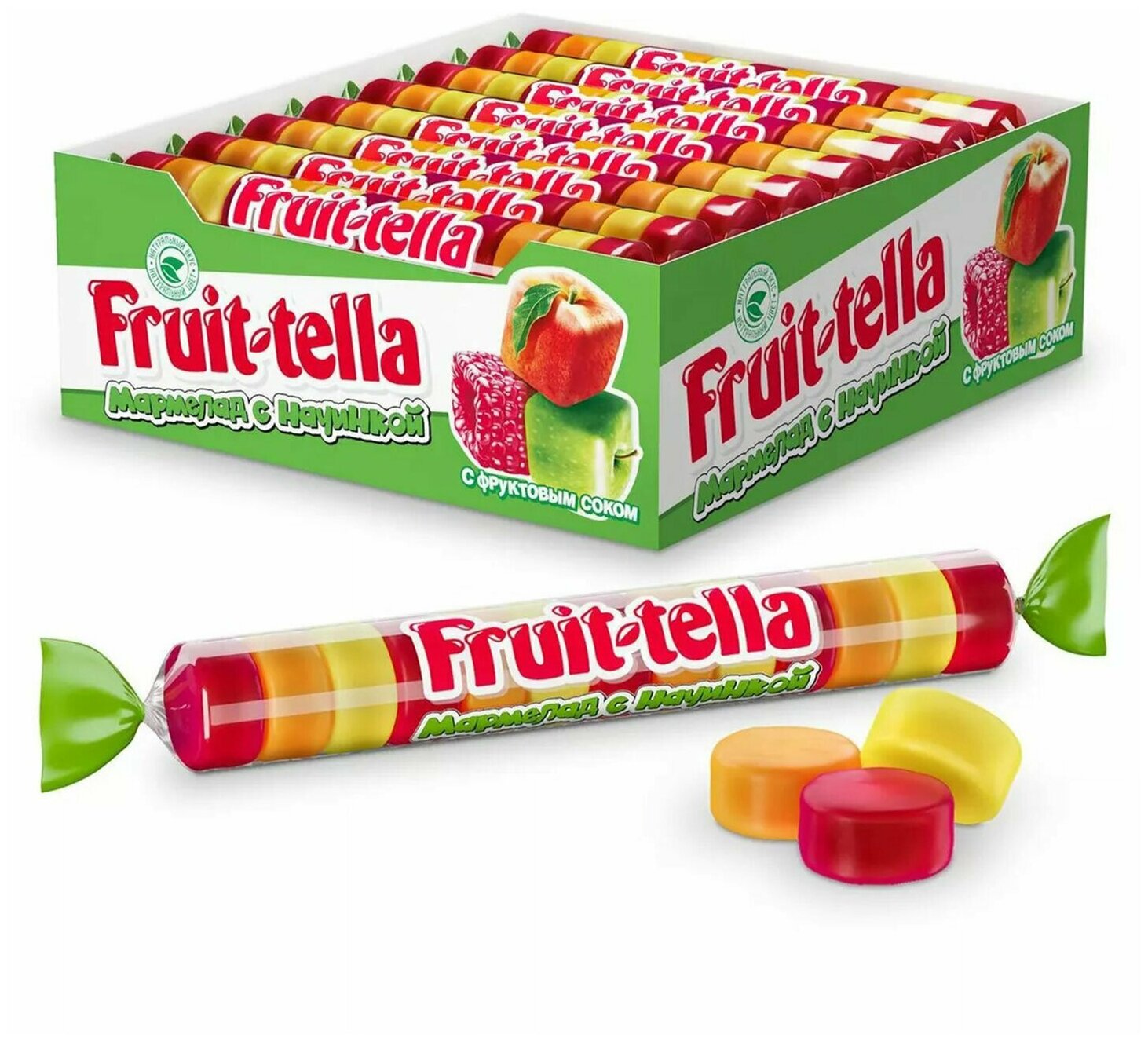 Мармелад жевательный Fruittella, с фруктовым соком, 24 шт х 52 г - фотография № 2