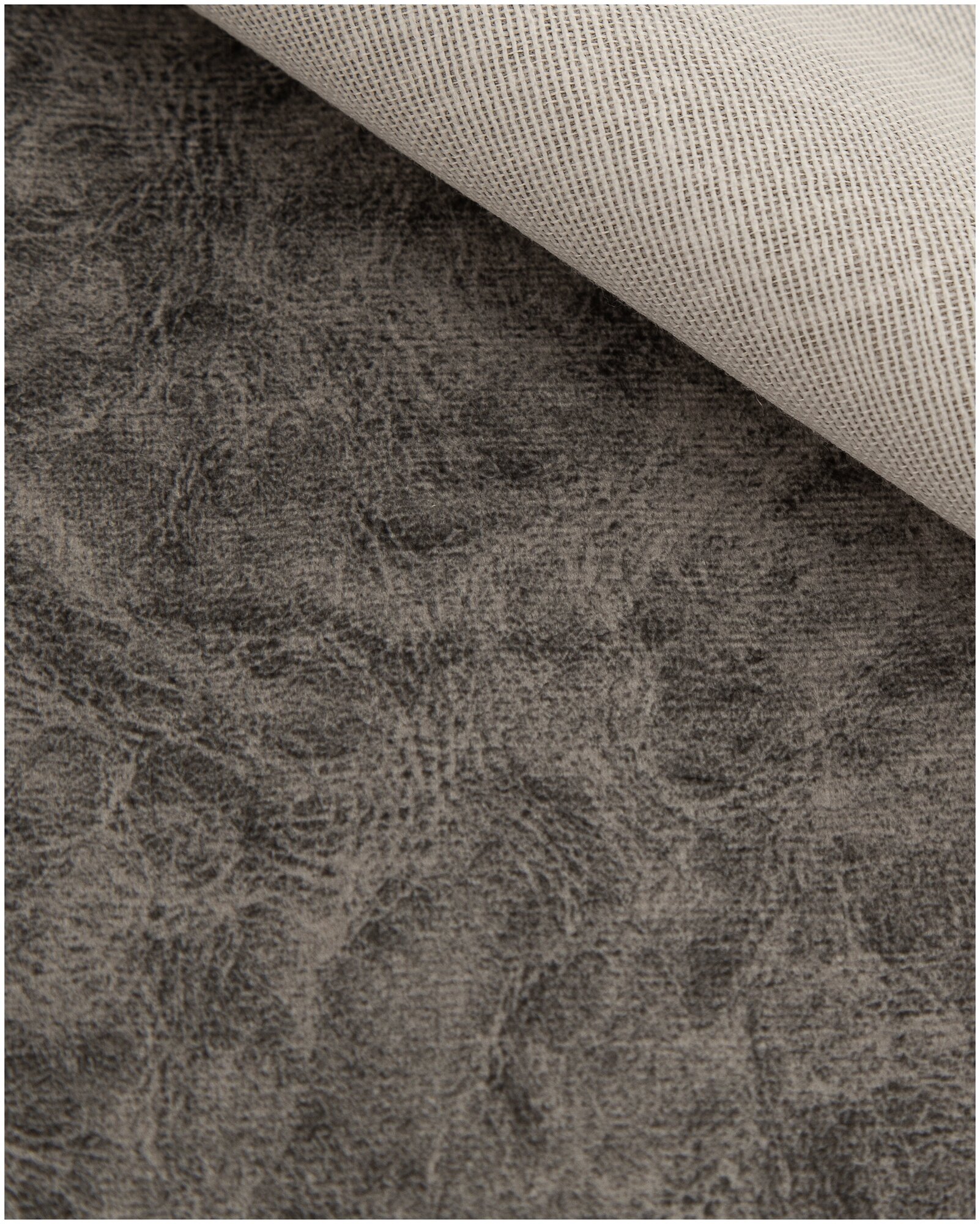 Ткань Велюр, модель Дарки, цвет Серый (6) (Ткань для шитья, для мебели)