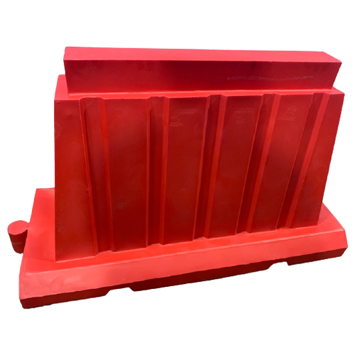 Барьер (блок) дорожный пластиковый разделительный 1.2 м вкладной красный цвет