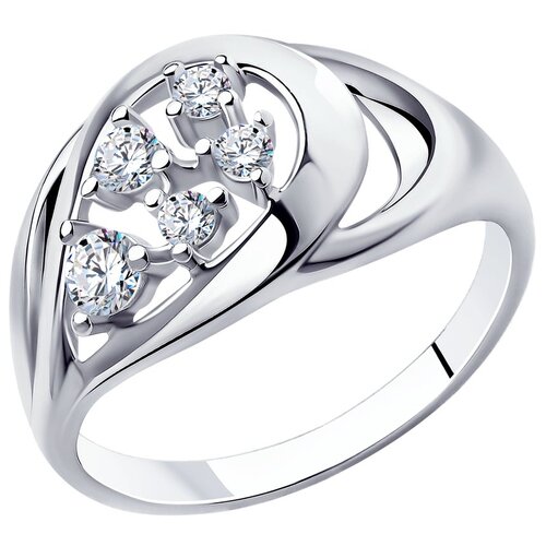 фото Diamant кольцо из серебра с фианитами 94-110-00547-1, размер 18.5