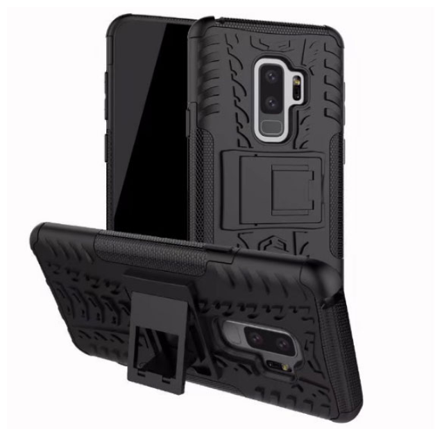 Чехол-бампер MyPads для Samsung Galaxy S9 противоударный усиленный ударопрочный черный