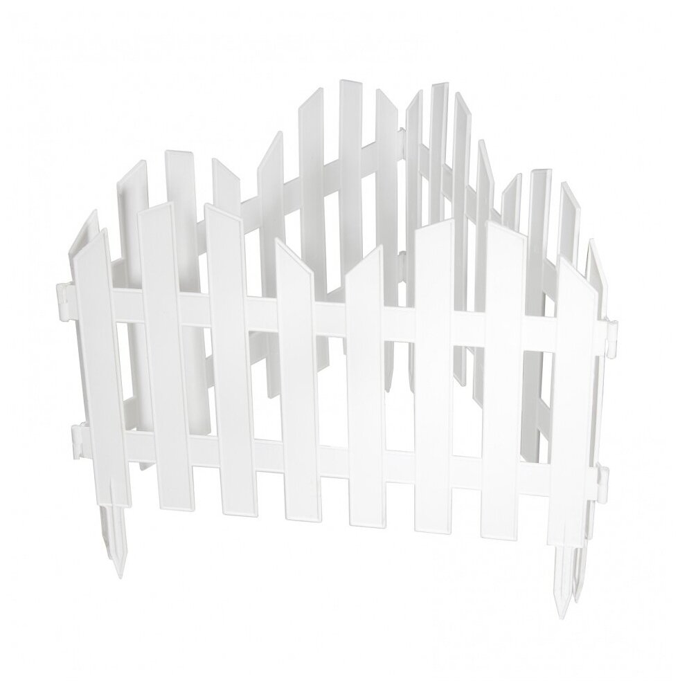 Забор декоративный Palisad 28 x 300 см, белый 65020