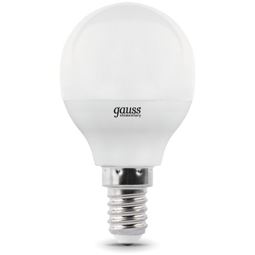 Лампа светодиодная gauss Elementary 53112, E14, G45, 12 Вт, 3000 К