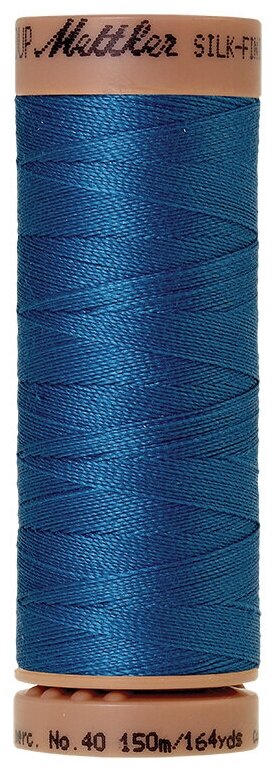 Нить для машинного квилтинга SILK-FINISH COTTON 40, 150 м 0339 Mediterranian Blue