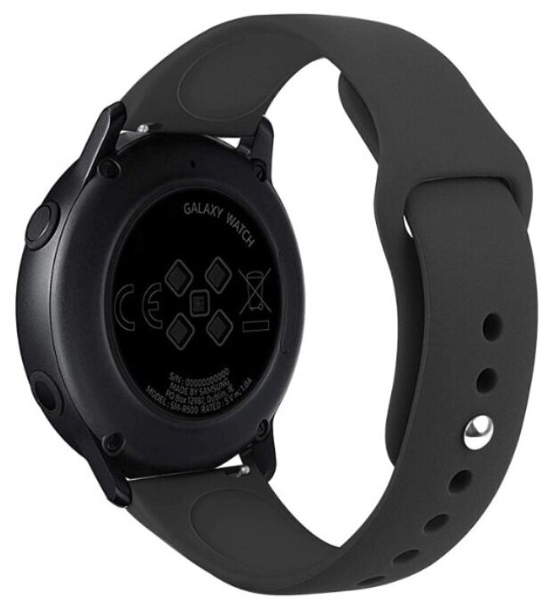 Силиконовый ремешок для Samsung Galaxy Watch 3 45 мм/huawei watch GT2 46 мм/Gear S3, для Amazfit GTR 47 мм, 22 мм, (Черный)
