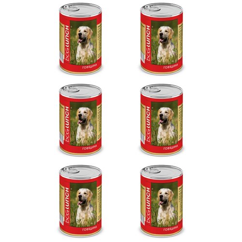 Консервы для собак Дог Ланч, Говядина в желе, 410 гр, 6 шт консервы для собак дог ланч говядина в желе 410 гр 6 шт