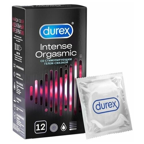 Презервативы Durex Intense Orgasmic - 12 шт. презервативы рельефные durex intense orgasmic со стимулирующим гелем смазкой 12 шт
