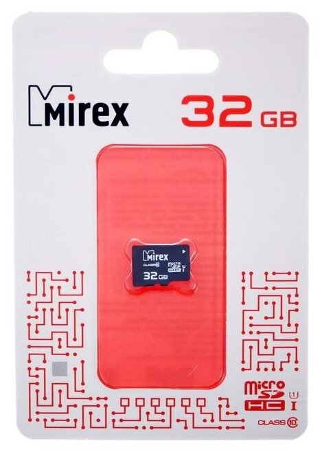 Карта памяти Mirex microSDHC 32 ГБ Class 10, V10, A1, UHS Class 1, R/W 104/45 МБ/с, 1 шт., черный - фото №2