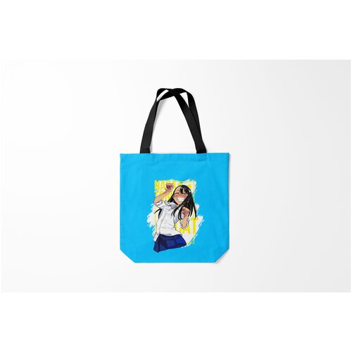 фото Сумка-шоппер / 40х40 см / аниме / не издевайся надо мной нагаторо nagatoro cat burnettie