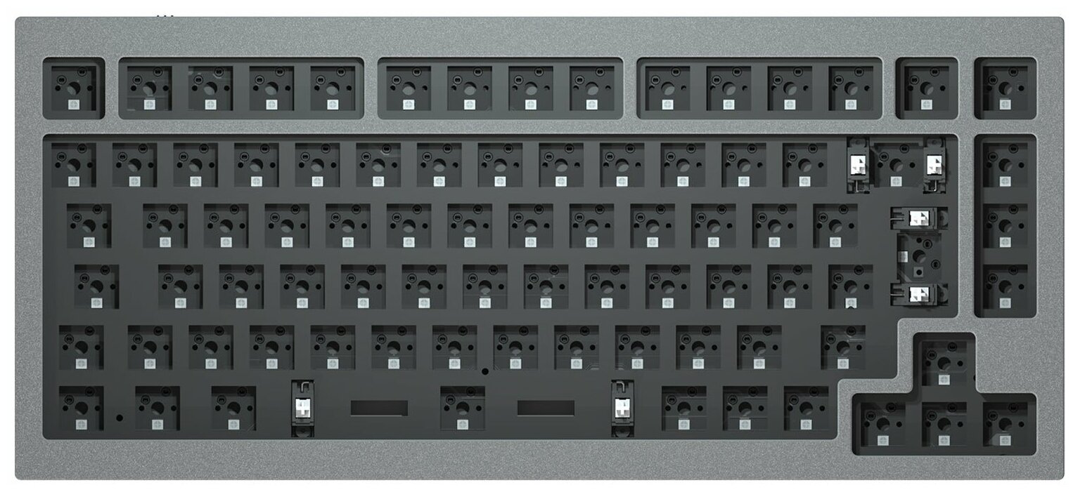 Беспроводная механическая клавиатура QMK Keychron Q1 84 клавиши алюминиевый корпус RGB подстветка Gateron G Phantom Red Switch цвет черный