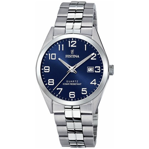 Наручные часы FESTINA Classics, синий, серебряный наручные часы festina classics серебряный синий