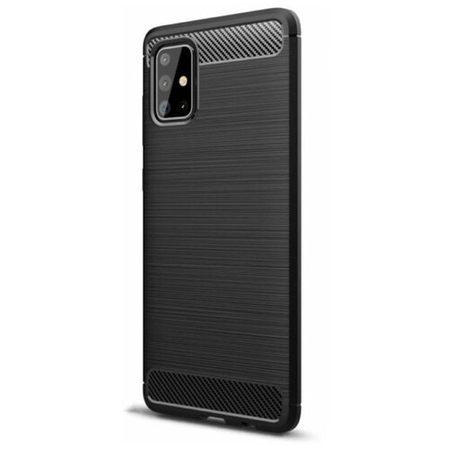 фото Brodef carbon силиконовый чехол для samsung galaxy a71 черный