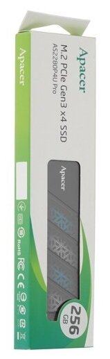 Накопитель SSD M.2 2280 Apacer AS2280P4U PRO 256GB PCIe Gen3x4, NVMe, 3D NAND, R3500/W1200 Mb/s, MTBF 1.8M, Retail - фото №2