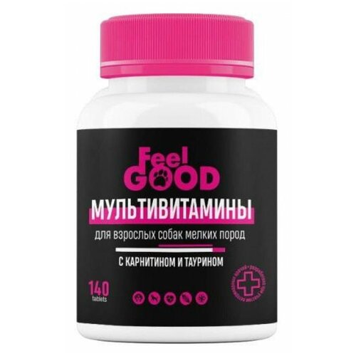 Мультивитамины FeelGOOD с карнитином и таурином для взрослых собак мелких пород, таблетки, № 140