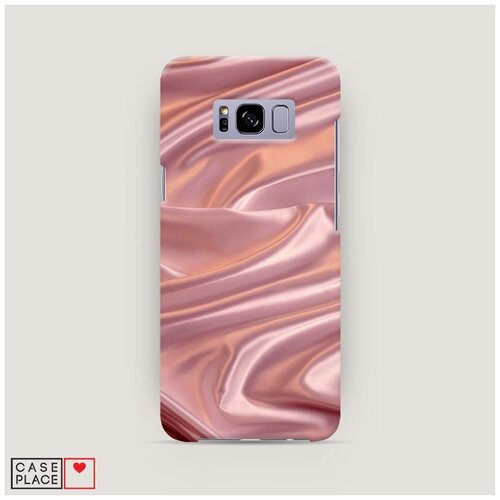 фото Чехол пластиковый samsung galaxy s8 текстура розовый шелк case place