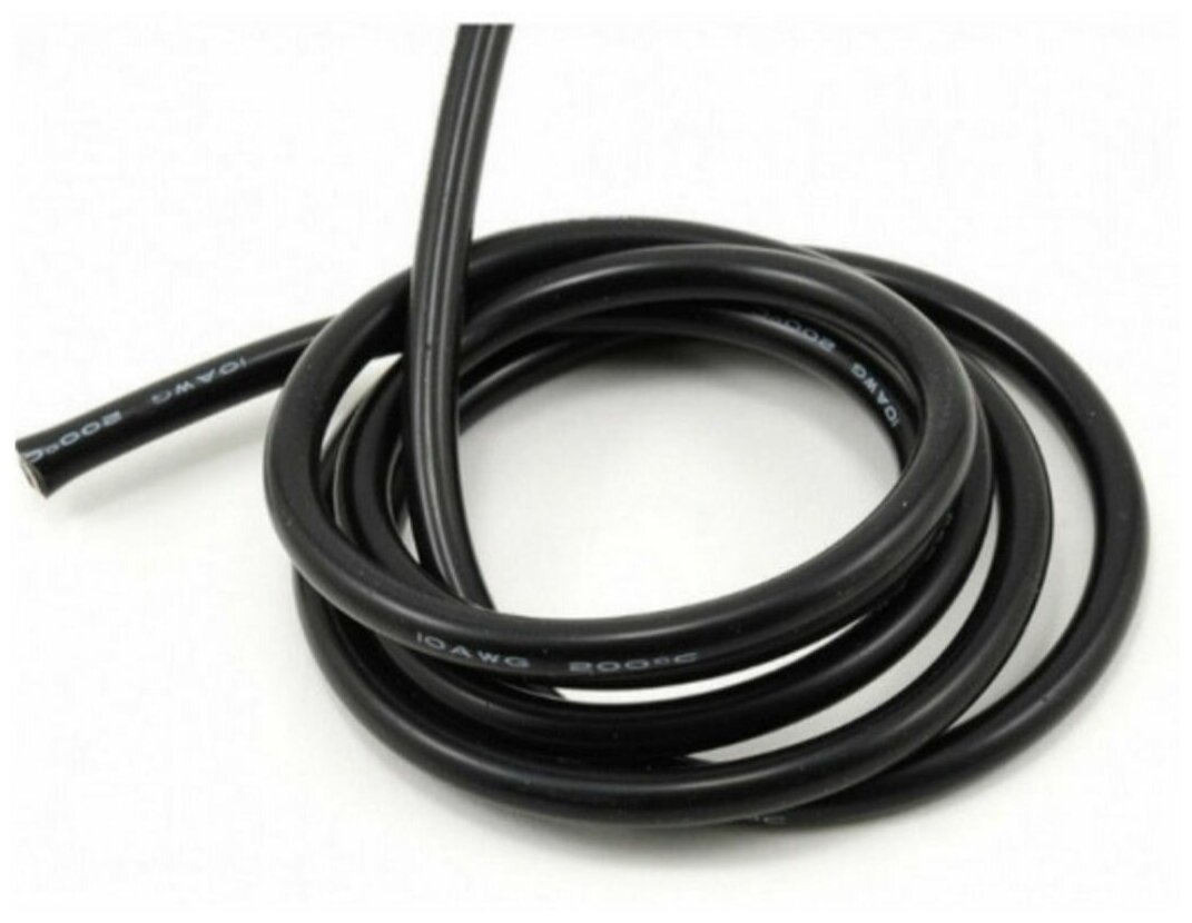 Силиконовый кабель 10awg черный 5м