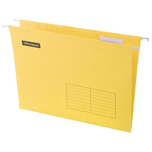 OfficeSpace Подвесная папка А4 (310х240 мм), картон, 10 шт, желтый