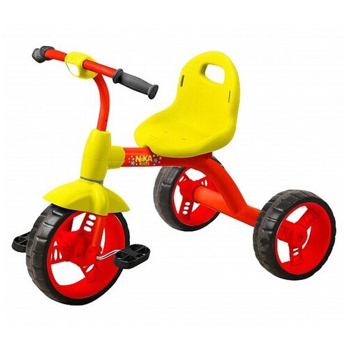 Трехколесный велосипед Nika ВД1, красный с желтым трехколесный велосипед nika вд4м 4 черный с лимонным