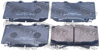 Дисковые тормозные колодки передние FEBEST 0101-UZJ100F для Lexus LX, Toyota Land Cruiser, Toyota Sequoia, Toyota Tundra (4 шт.)