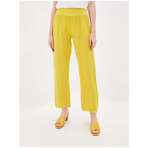 Брюки BAON Льняные брюки-шаровары Baon B290039, размер: L, желтый