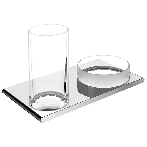 фото Двойной держатель со стаканом и чашей для мелочей keuco edition 400 11554019000