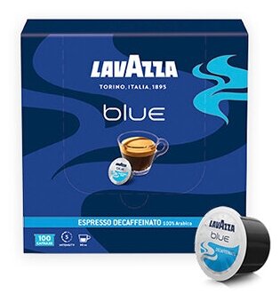 Кофе в капсулах Lavazza Blue Espresso Decaffeinato без кофеина, 100 капс. для кофемашин Lavazza Blue