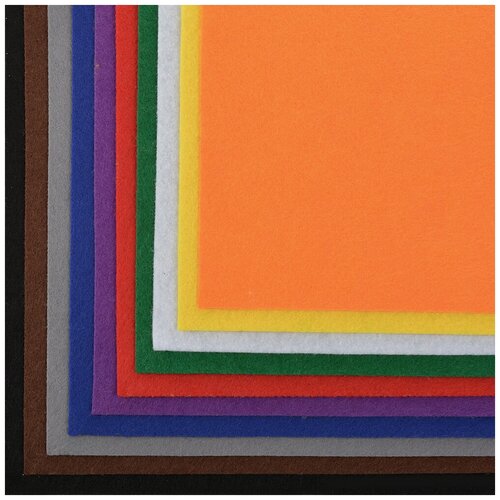 фото Набор листового фетра (мягкий) ideal 1мм 20х30см flt- sa1 уп.10 листов цв. ассорти