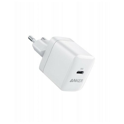 Сетевое зарядное устройство Anker PowerPort 3, Type-C, 20 Вт, быстрая зарядка, белое anker usb charger powerport mini dual port lightning