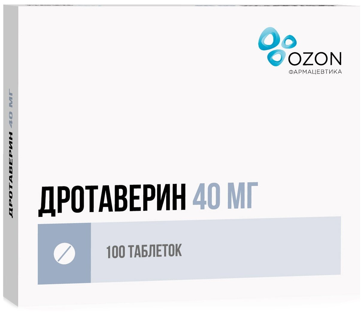 Дротаверин таб., 40 мг, 100 шт.