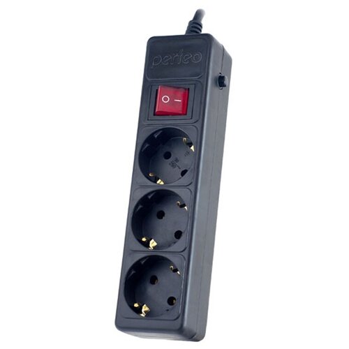 Сетевой фильтр Perfeo Power Plus 3 Sockets 3m Black PF-PP-3/3.0-B