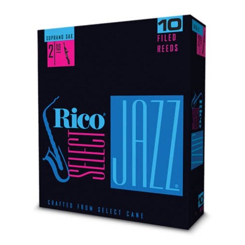 Трости для саксофона сопрано Rico RSF10SSX2S Select Jazz трости для саксофона альт daddario rsf10asx2h select jazz